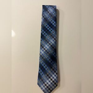 Van Heusen Navy and Gray Checkered Tie